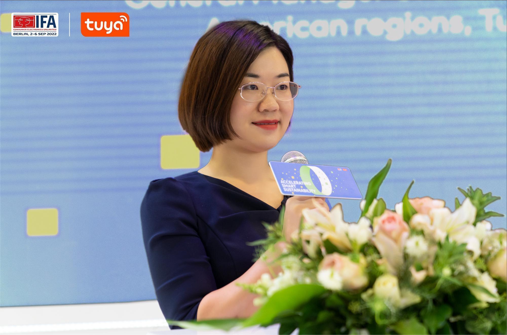 Tina Yu, General Manager of Eurasia and North America of Tuya Smart